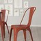 Merrick Lane Banks Indoor/Outdoor Stacking Metal Dining Chair with Single Slat Back and Distressed Powder Coated Finish